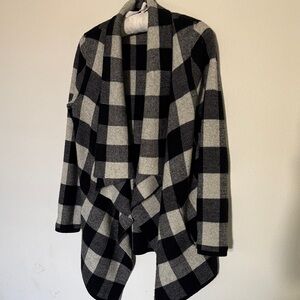 Ralph Lauren Black and Gray Checkered Cape